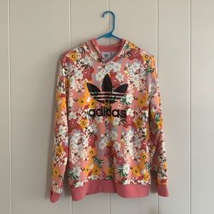 ADIDAS  NEVER BEEN WORN floral hoodie TAGS ATTACHED SIZE XL (GIRLS)